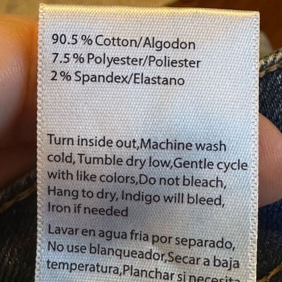 RISEN Shadow Hem High Rise Distressed Straight Leg Jeans 9 29 - Picture 11 of 15